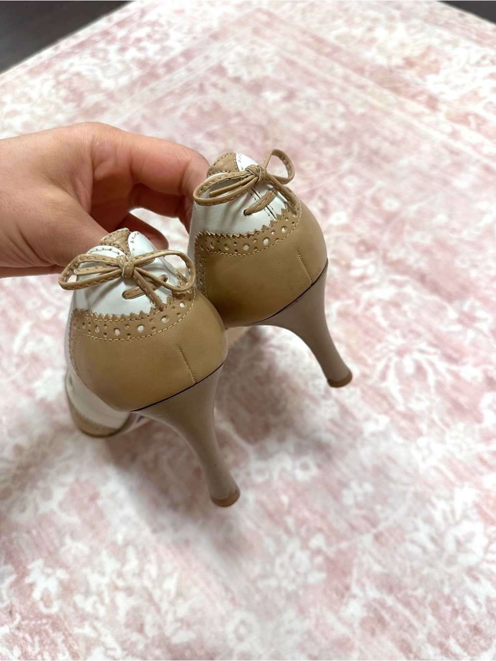 Franco Sarto 🤎 Genuine Leather Lace Heels - Picture 4 of 10